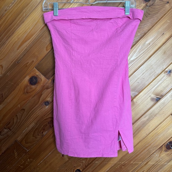 Sky To Moon Chic Strapless Pink Mini Dress Size Medium - Picture 2 of 5
